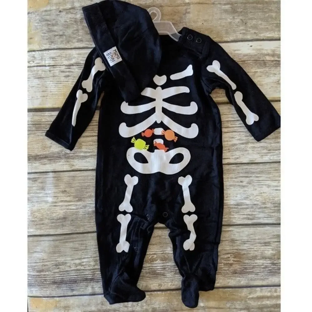 Nwt Carter's Halloween Skeleton 9m